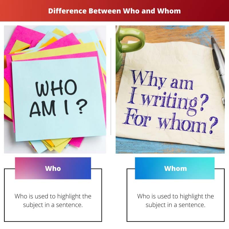 Difference Between Who and Whom