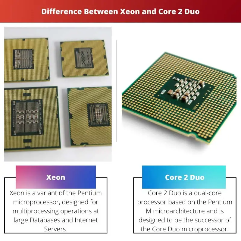 Difference Between Xeon and Core 2 Duo