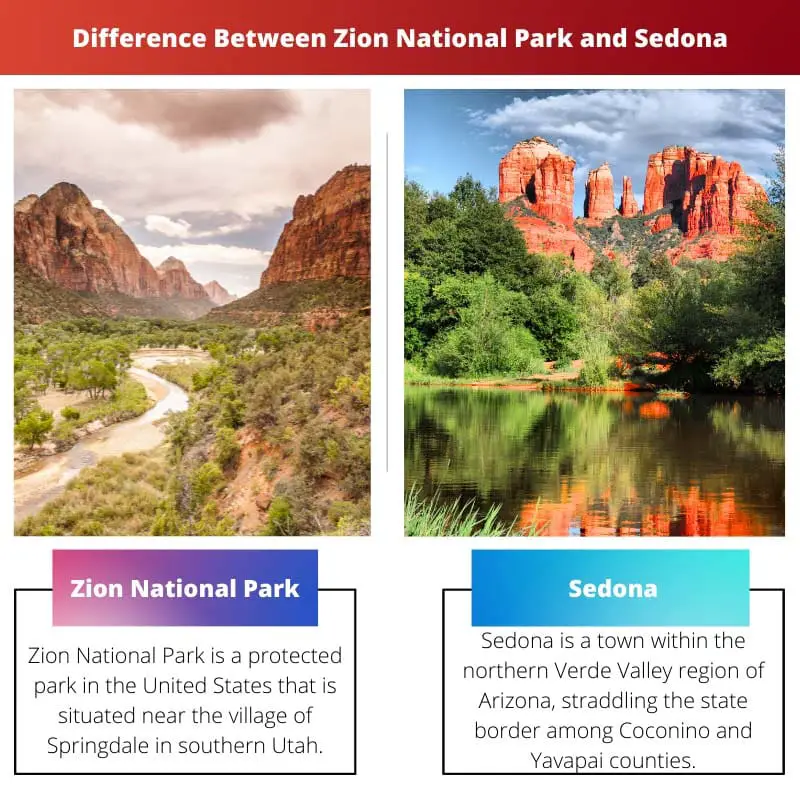 Difference Between Zion National Park and Sedona