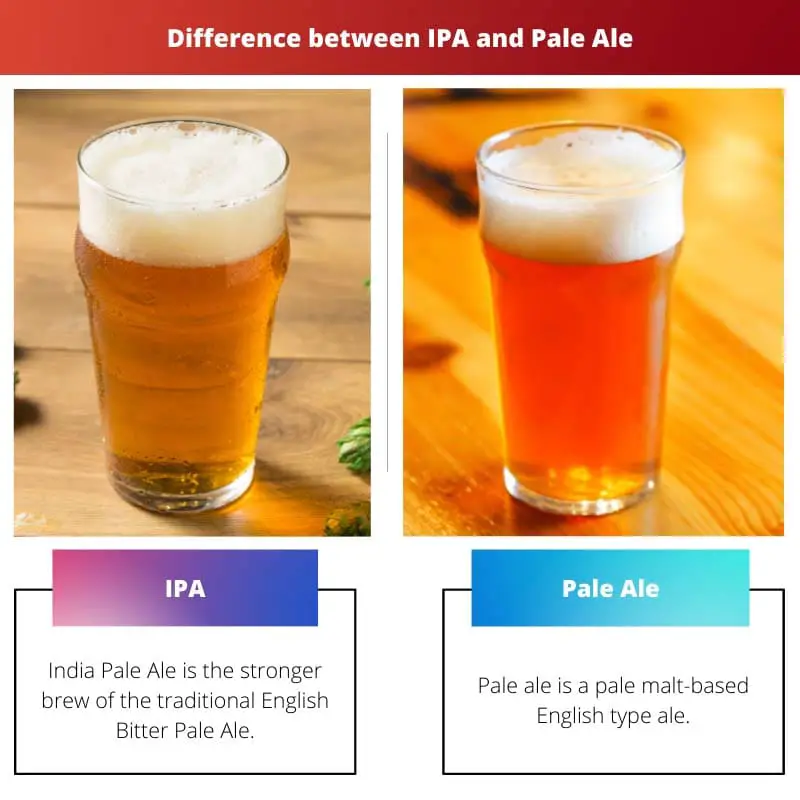 Difference between IPA and Pale Ale