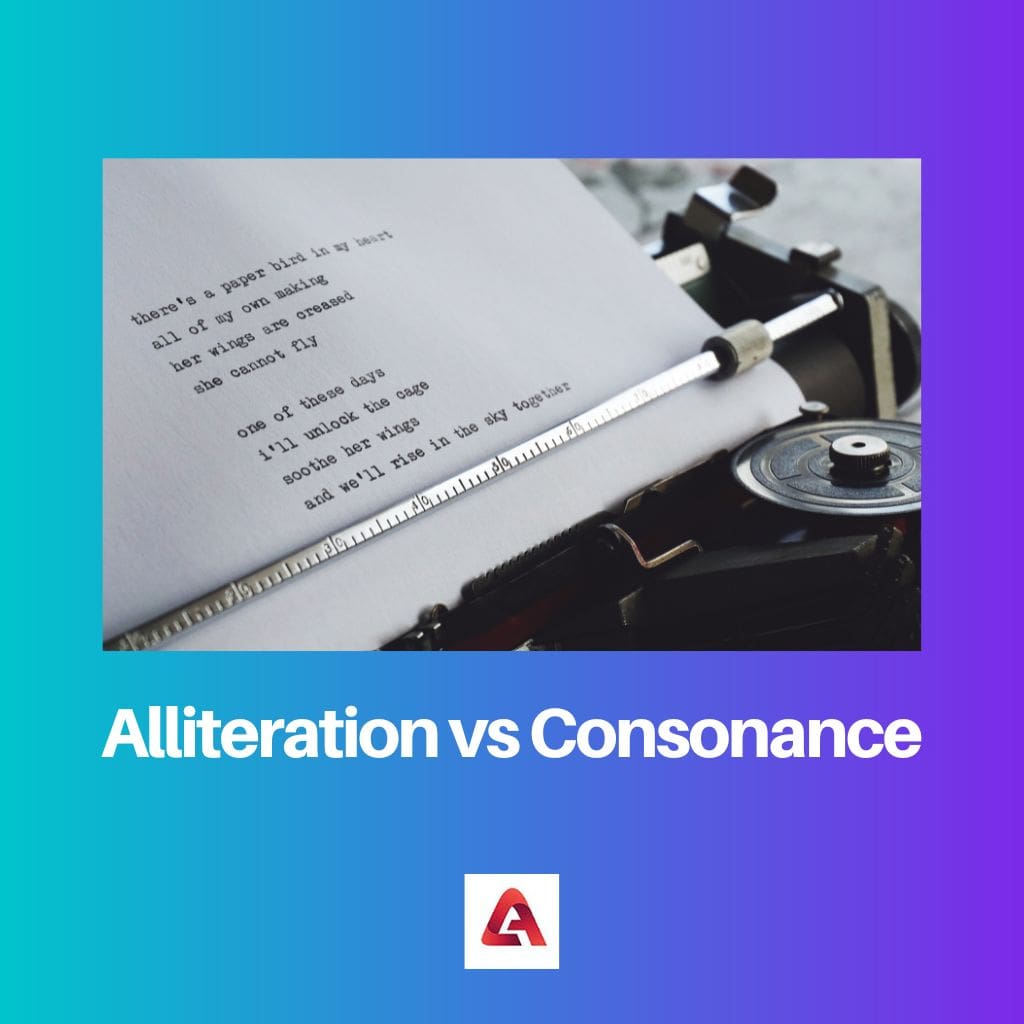 Alliteration vs Consonance