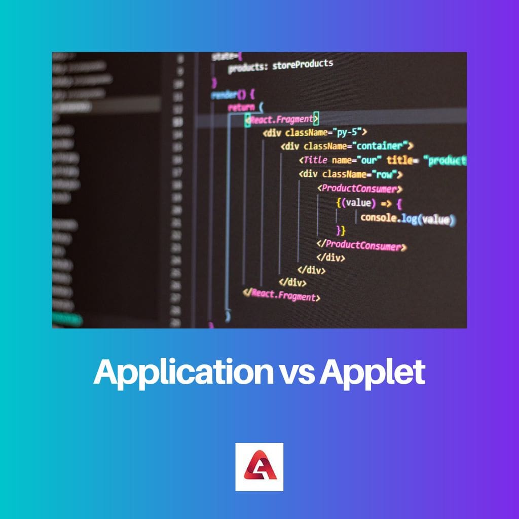 Application vs Applet