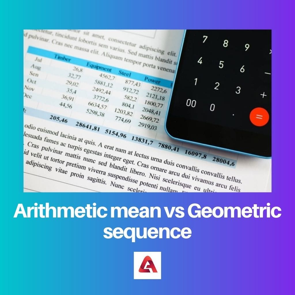 Arithmetic mean vs Geometric sequence