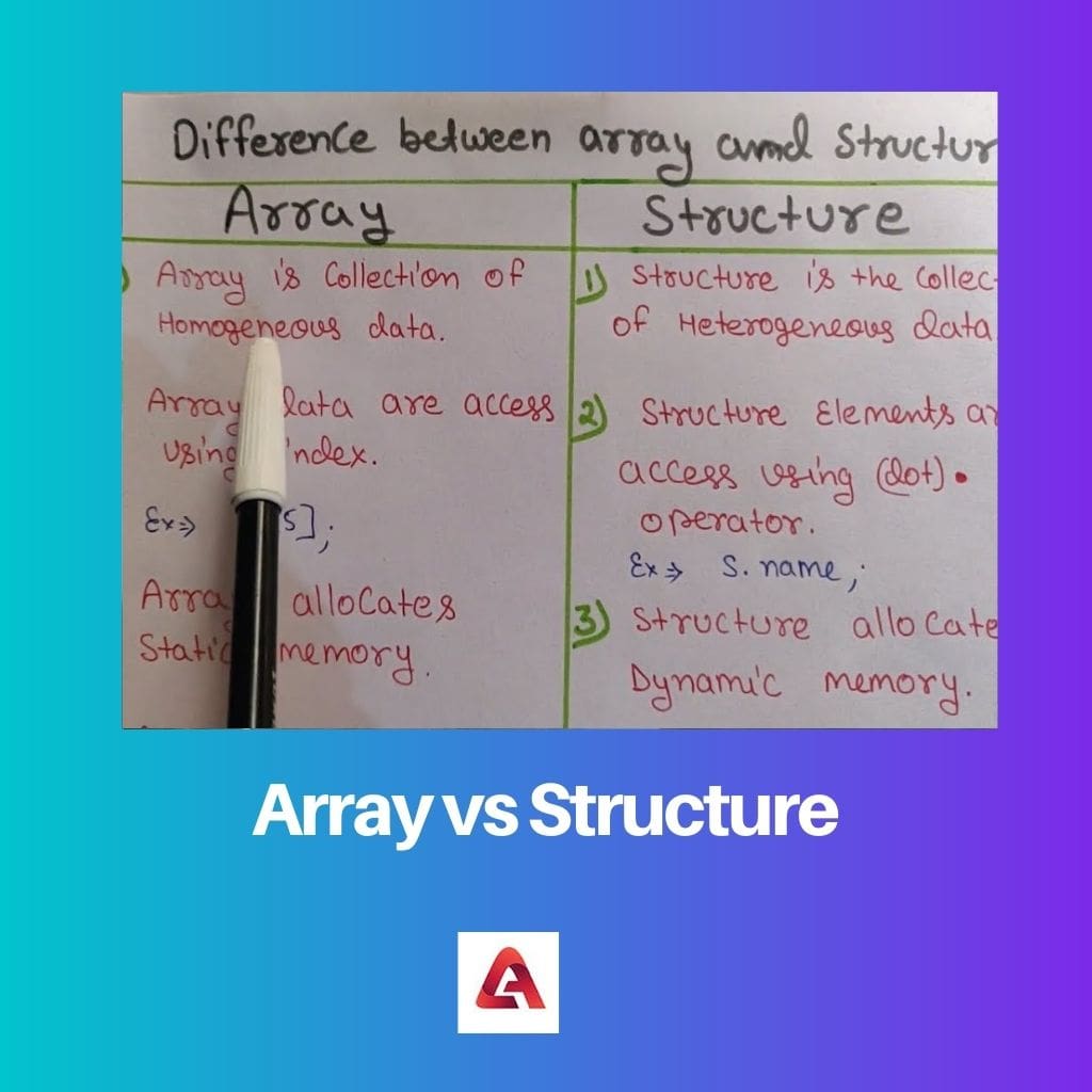 Array vs Structure