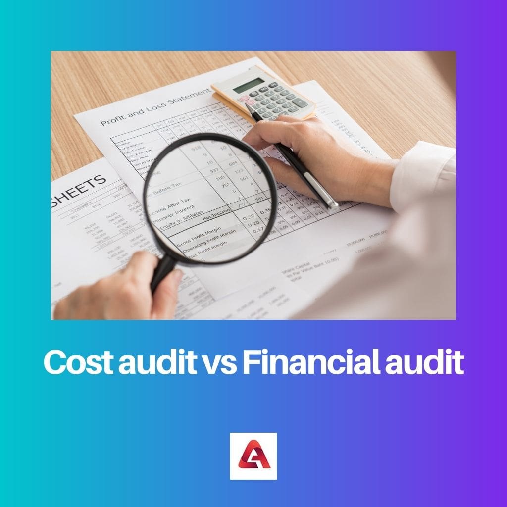 Cost audit vs Financial audit