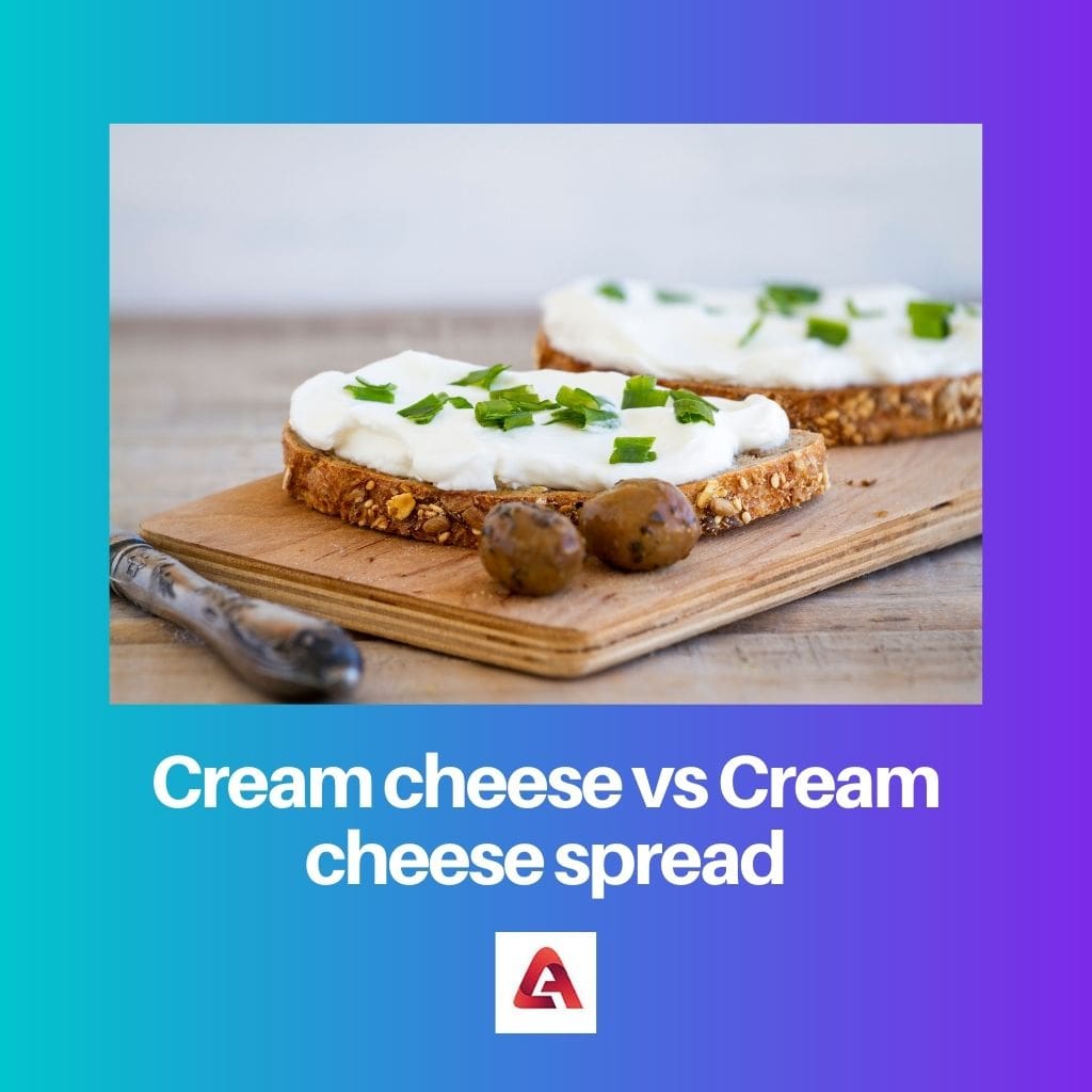 Cream cheese vs Cream cheese spread