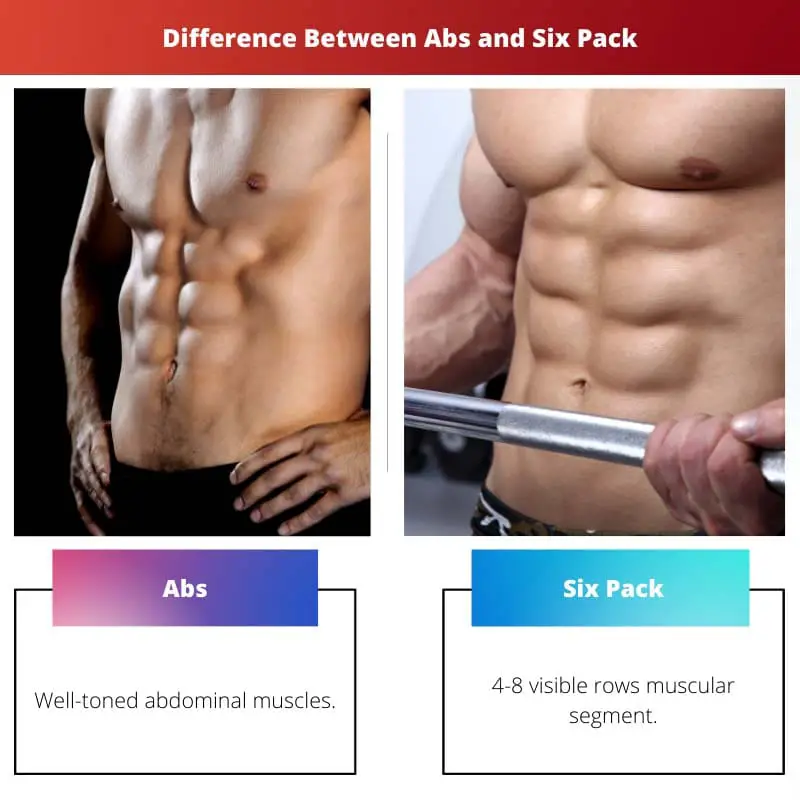 Difference Between Abs and Six Pack