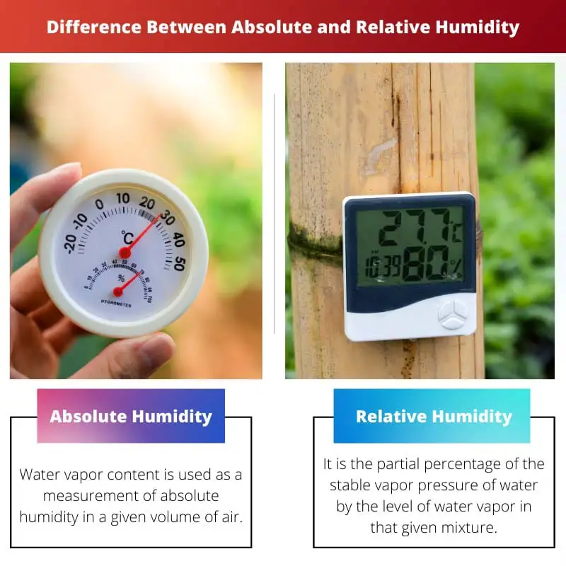 Difference Between Absolute and Relative Humidity
