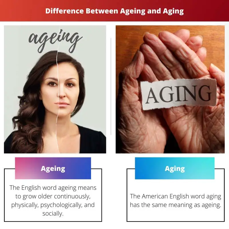 Difference Between Ageing and Aging