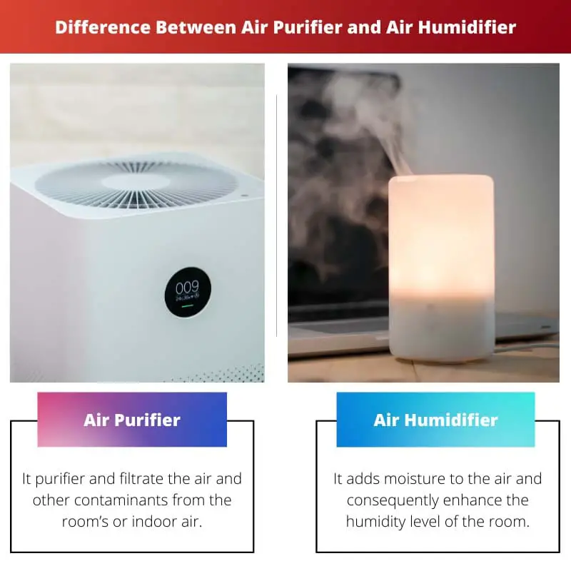 Difference Between Air Purifier and Air Humidifier