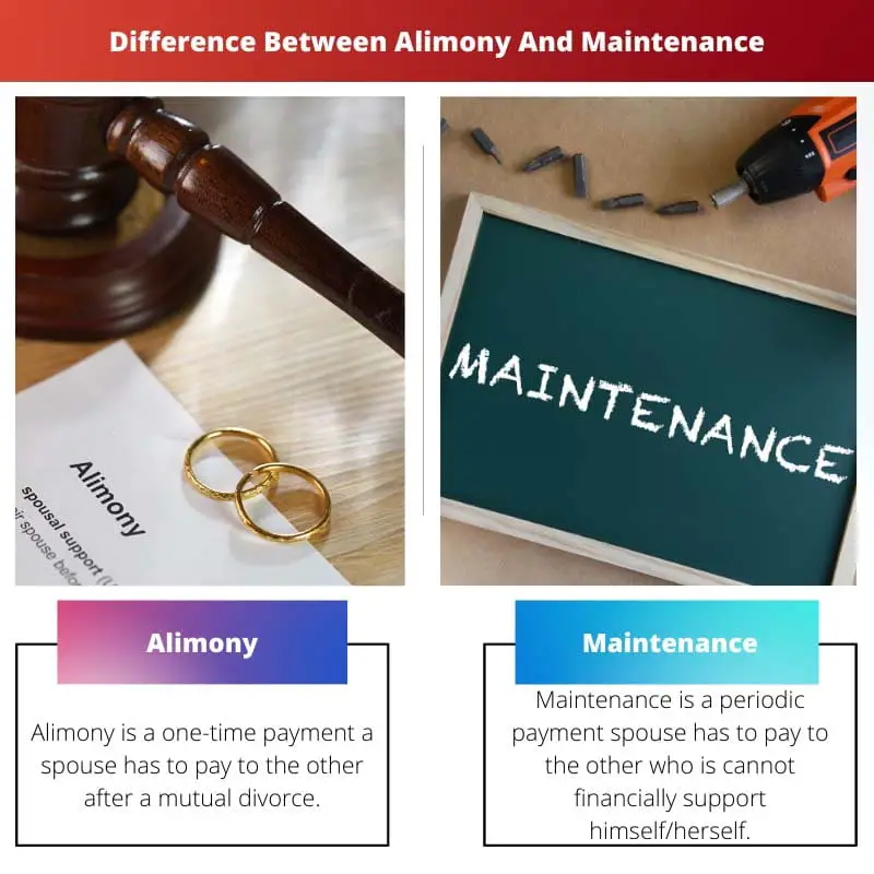 Difference Between Alimony And Maintenance