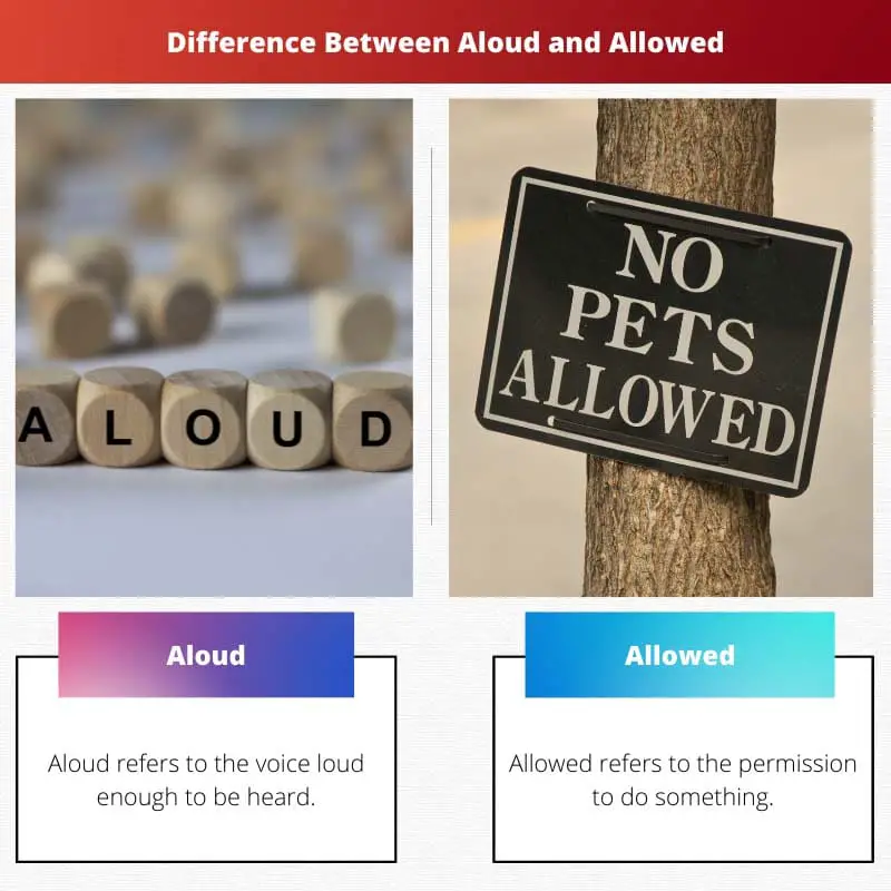 Difference Between Aloud and Allowed