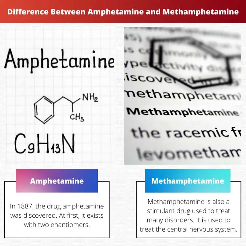 Difference Between Amphetamine and Methamphetamine