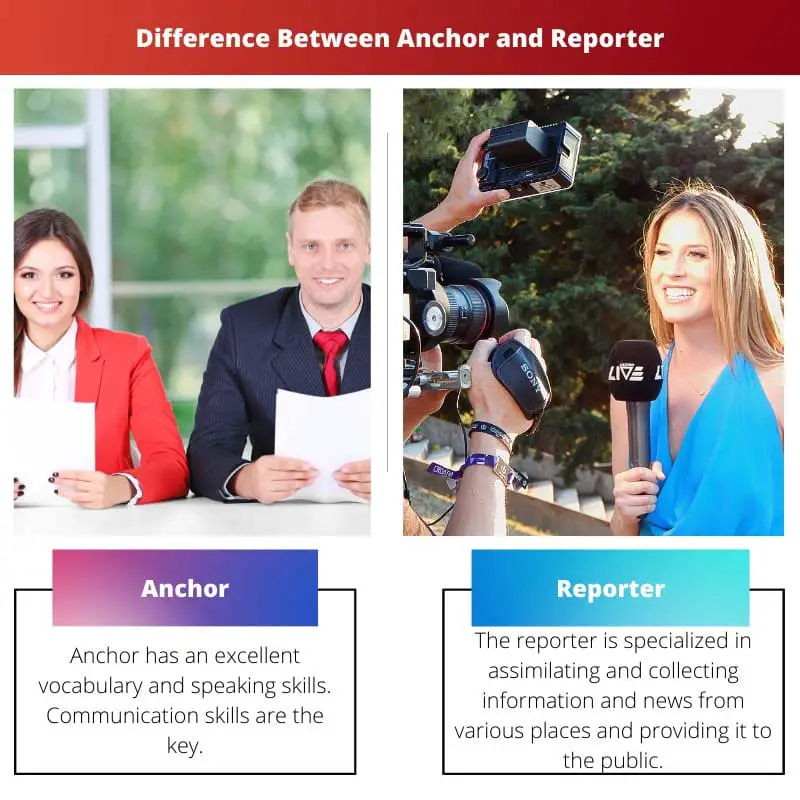 Difference Between Anchor and Reporter