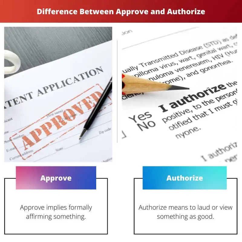 Difference Between Approve and Authorize