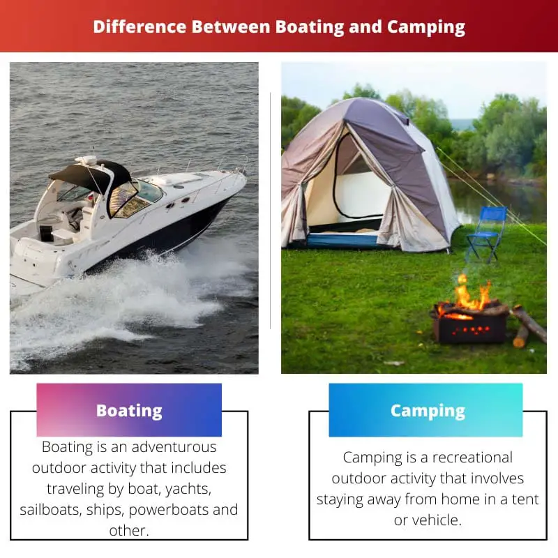 Difference Between Boating and Camping
