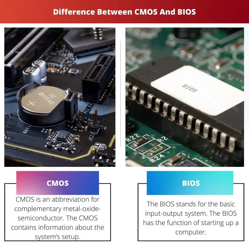 Difference Between CMOS And BIOS