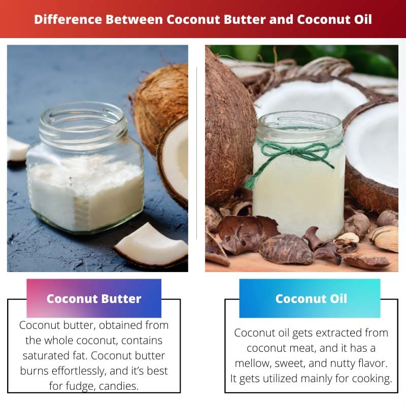 Difference Between Coconut Butter and Coconut Oil
