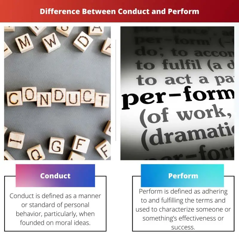 Difference Between Conduct and Perform