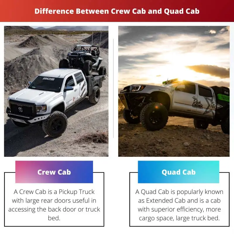 Difference Between Crew Cab and Quad Cab