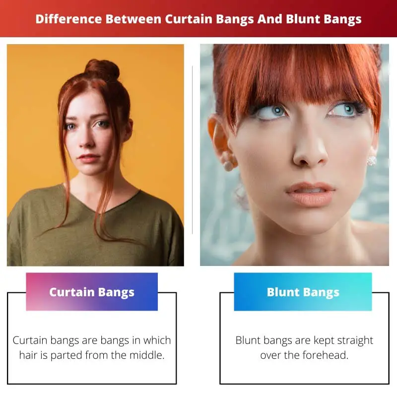 Difference Between Curtain Bangs And Blunt Bangs
