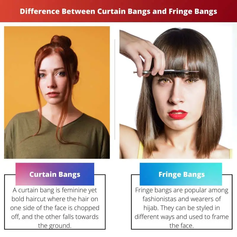 Difference Between Curtain Bangs and Fringe Bangs