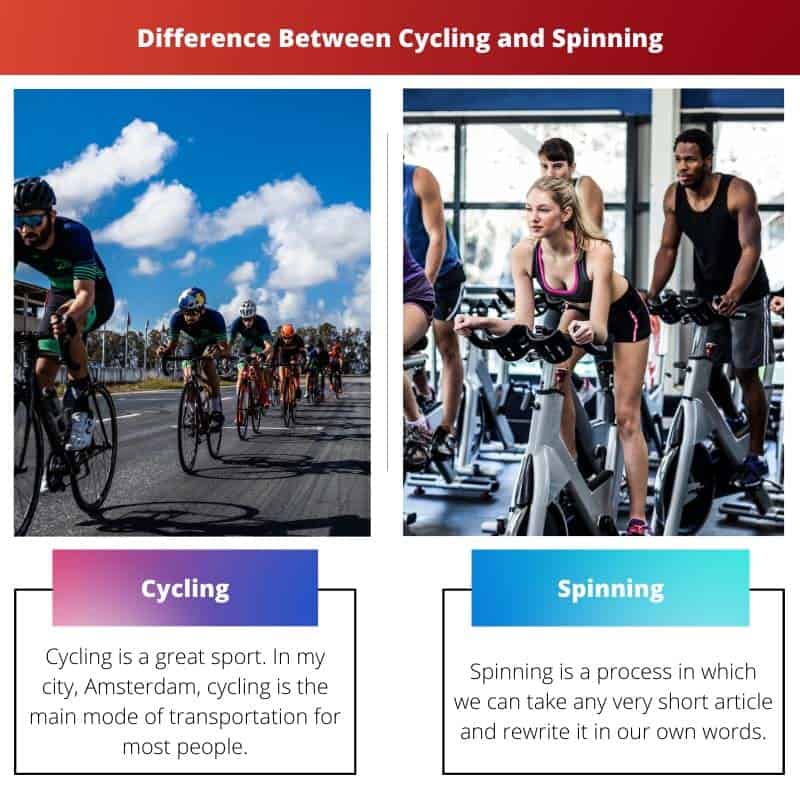 Difference Between Cycling and Spinning