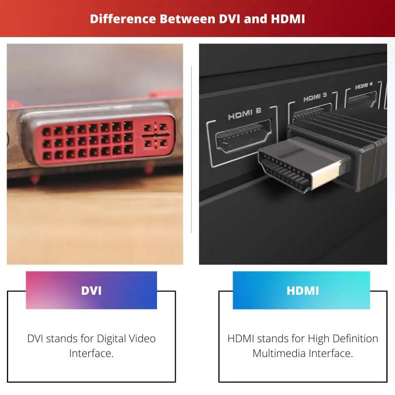Difference Between DVI and HDMI