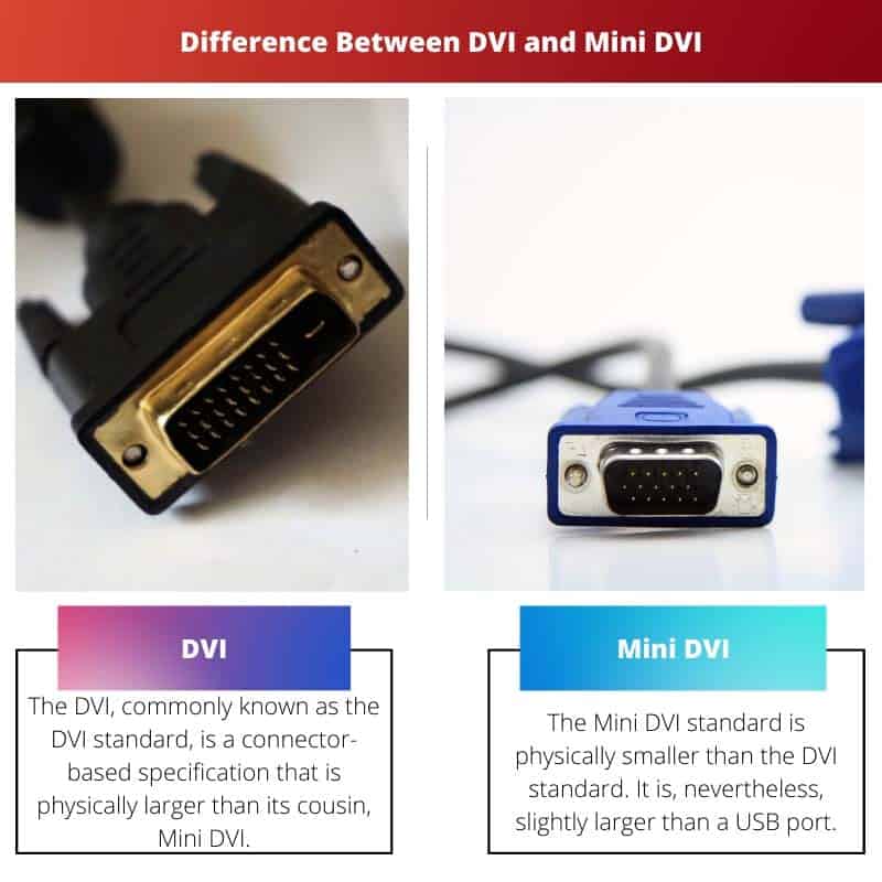 Dvi Vs Mini Dvi Difference And Comparison