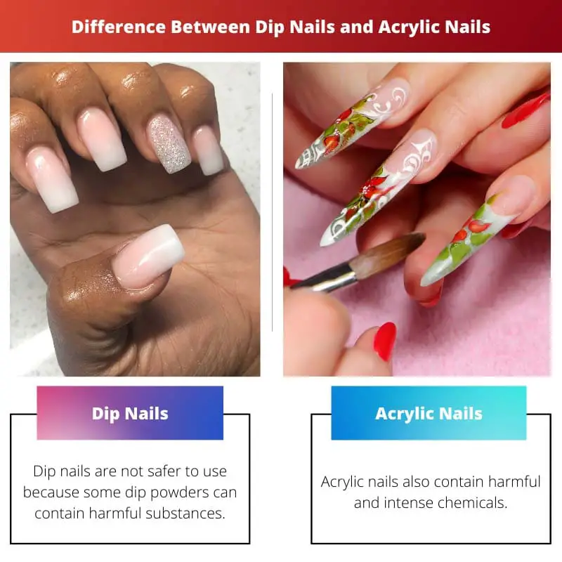 Difference Between Dip Nails and Acrylic Nails
