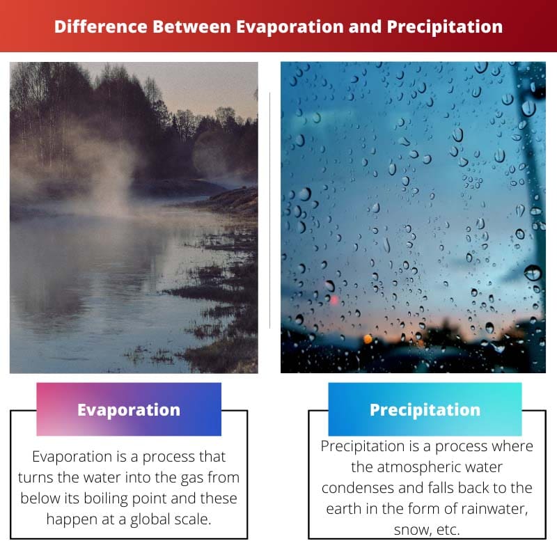 Difference Between Evaporation and Precipitation