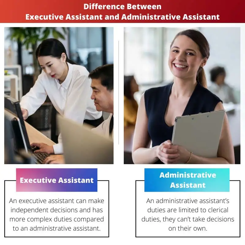 Difference Between Executive Assistant and Administrative Assistant