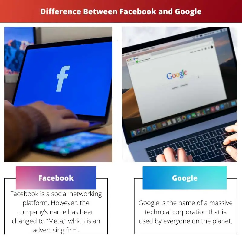 Difference Between Facebook and Google