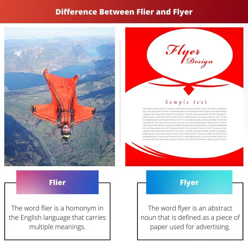 Difference Between Flier and Flyer