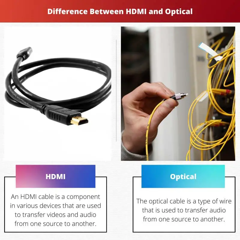 Difference Between HDMI and Optical