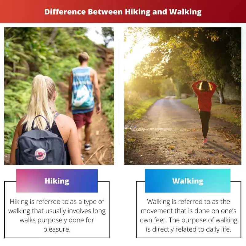 Difference Between Hiking and Walking