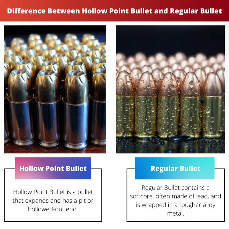 Difference Between Hollow Point Bullet and Regular Bullet