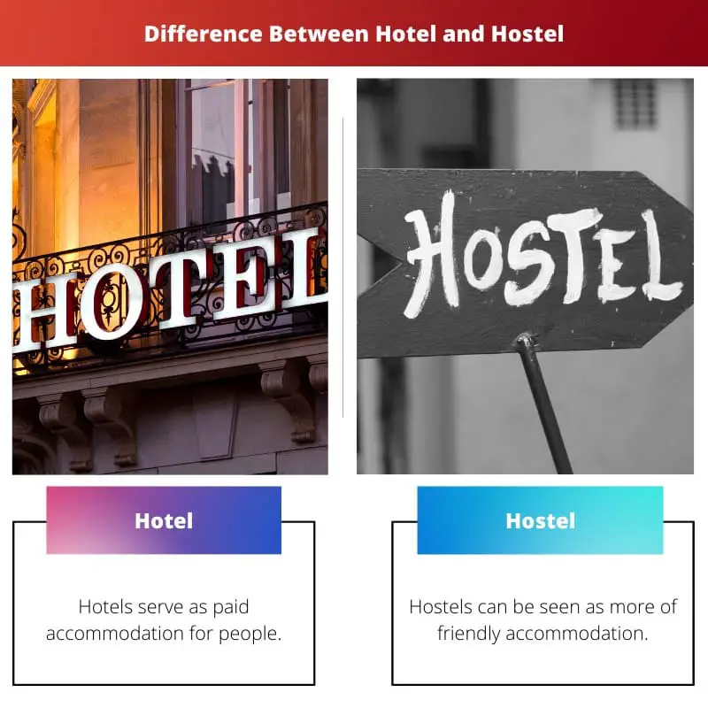 Difference Between Hotel and Hostel