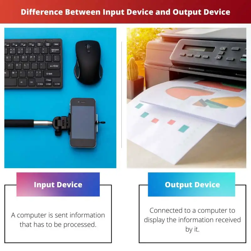 Difference Between Input Device and Output Device