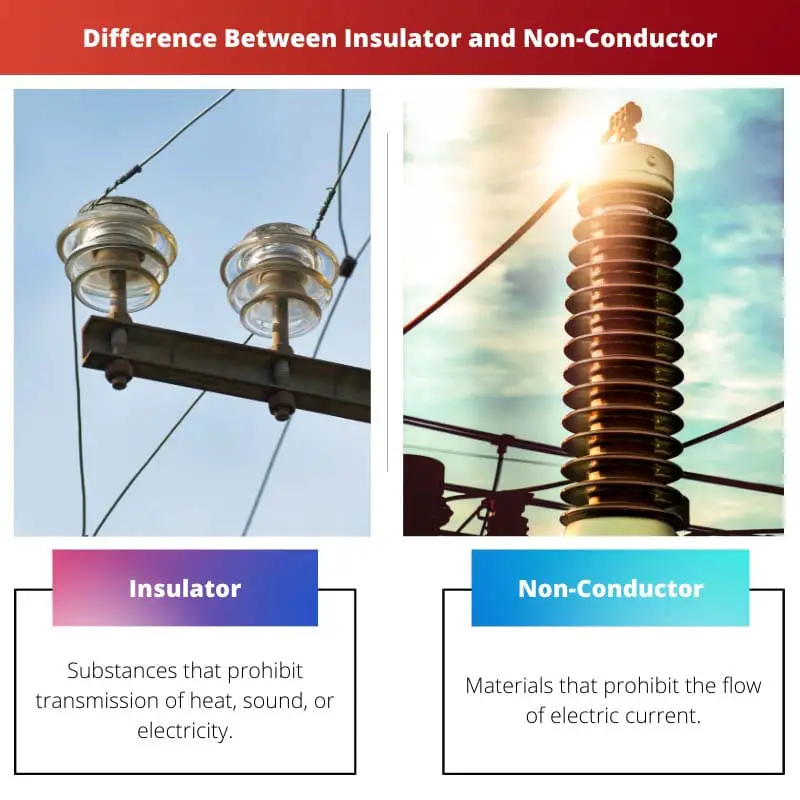 Difference Between Insulator and Non Conductor