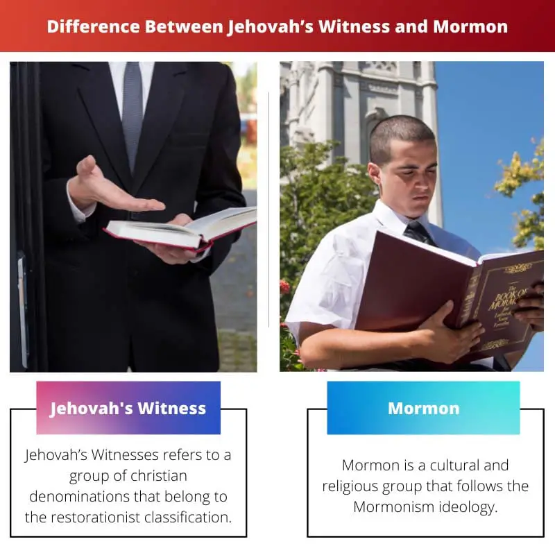 Difference Between Jehovahs Witness and Mormon