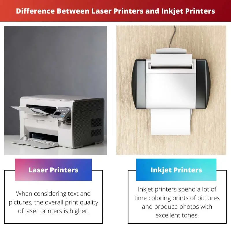 Difference Between Laser Printers and Inkjet Printers