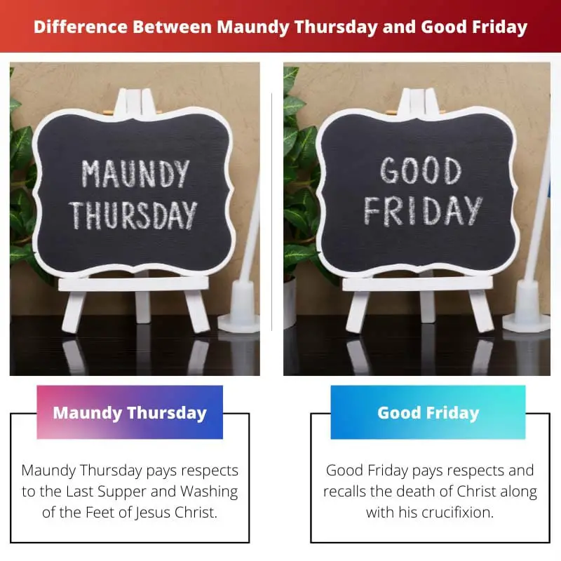Difference Between Maundy Thursday and Good Friday