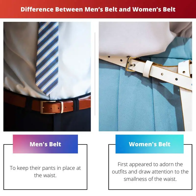 Difference Between Mens Belt and Womens Belt