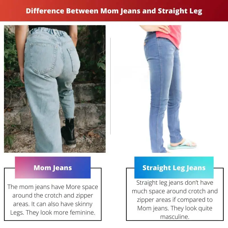 Difference Between Mom Jeans and Straight Leg
