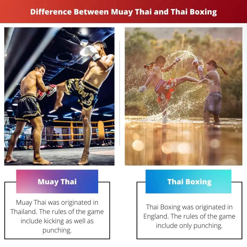 Difference Between Muay Thai and Thai
