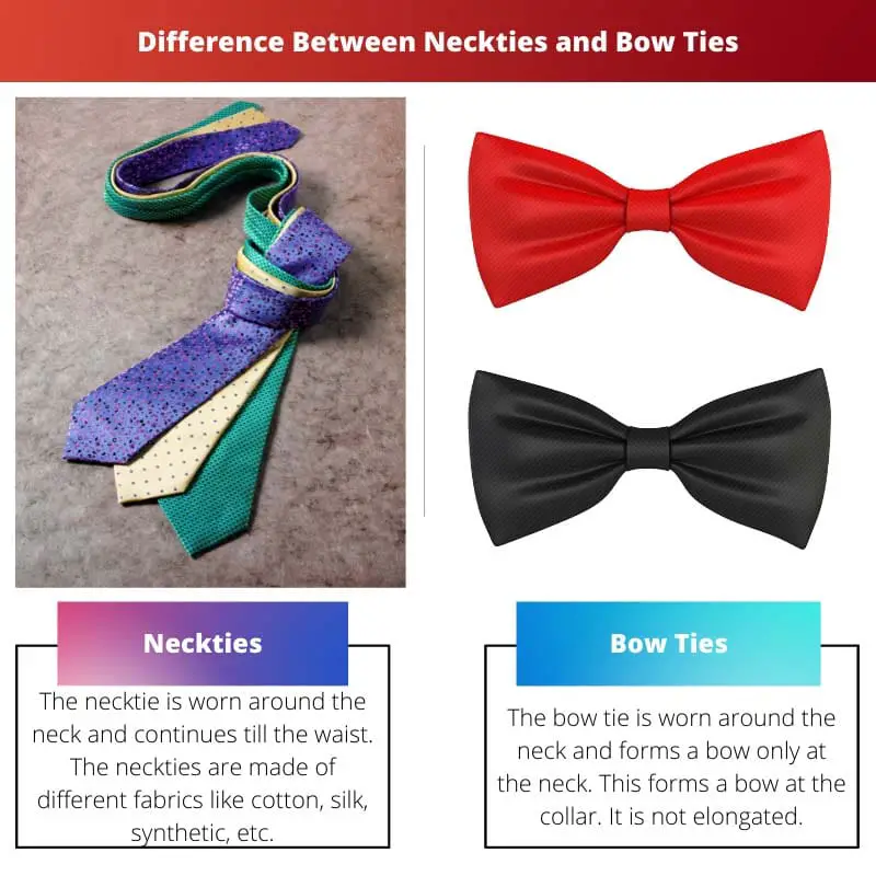 Difference Between Neckties and Bow Ties