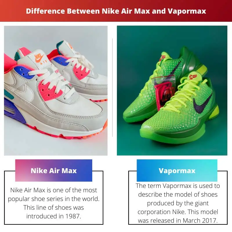 Difference Between Nike Air Max and