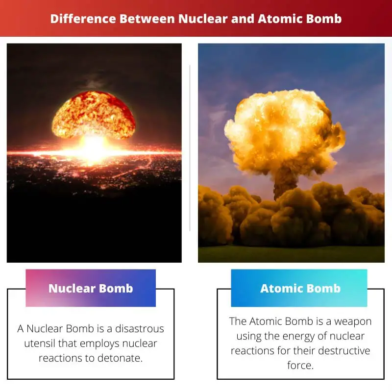 Difference Between Nuclear and Atomic Bomb