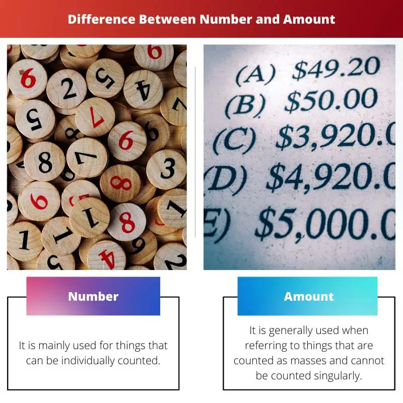 Difference Between Number and Amount